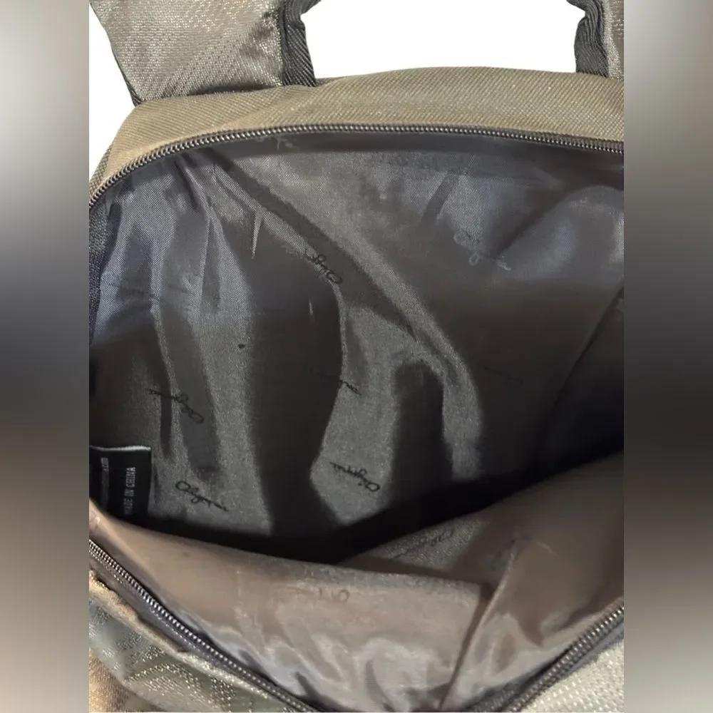 NWOT Olympia Backpack Green Black Laptop Travel School Bag Multi Pocket